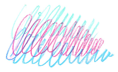 Photo grunge hand draw, scribble colorful hatching, spiral wax pastel, crayon isolated on white,...