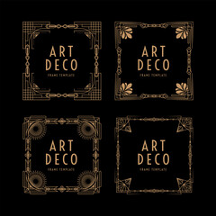 Art Deco Square Frame Illustration