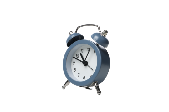 PNG,blue alarm clock, isolated on white background - Powered by Adobe