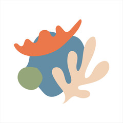 abstract organic shape flower nature pastel colors modern 