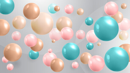 The wallpaper of bubble balls floating scattered