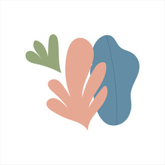 abstract organic shape flower nature pastel colors modern 