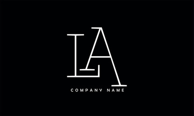 LA, AL, L, A Abstract Letters Logo Monogram