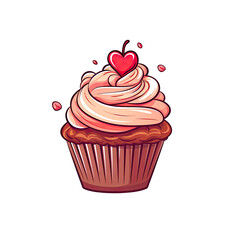 valentine cupcake