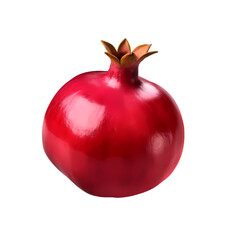 Pomegranate isolated on transparent background