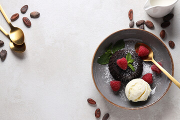 Chocolate fondant, concept of delicious sweet food