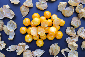 Fresh cape gooseberry. Delicious tropical fruit