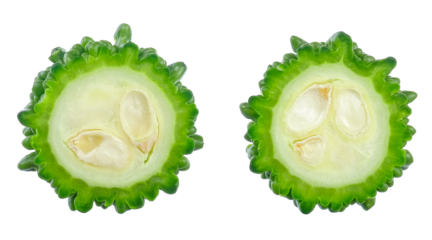 Bitter gourd isolated on white background