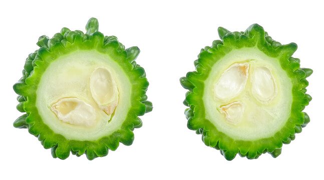 Bitter gourd isolated on white background