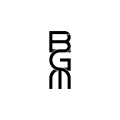 bgm initial letter monogram logo design