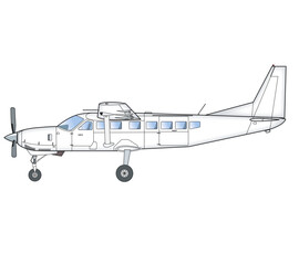 Einmotoriges Turbinen-Transportflugzeug