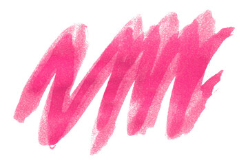 Pink watercolor background. Artistic hand paint. Isolated on transparent background.