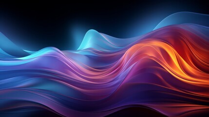 An ethereal blend of vibrant hues and organic shapes dance upon the darkness, evoking a mesmerizing sense of otherworldly beauty through the lens of fractal art