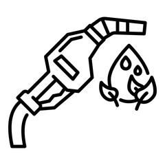 Eco fuel line icon
