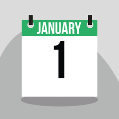 31st December Calendar date icon. Thirty first day of December. Happy new year eve. Vector illustration design.