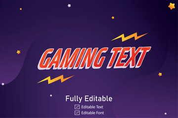 Video game text effect for gaming text editable 3d text