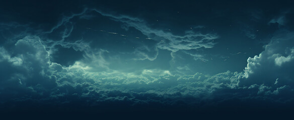 Fototapeta na wymiar Lack blue night sky with clouds.