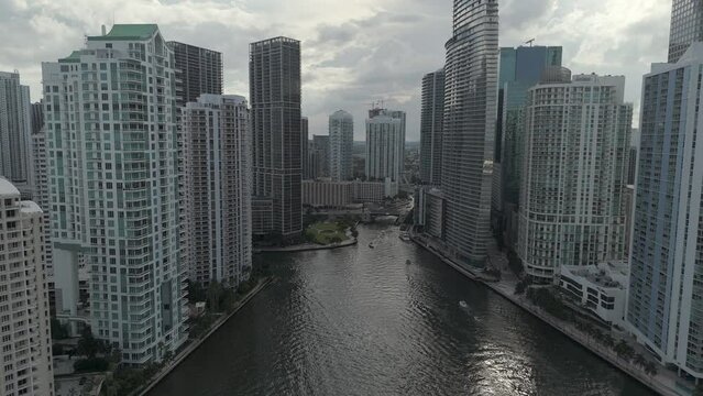 Miami River inlet high rises