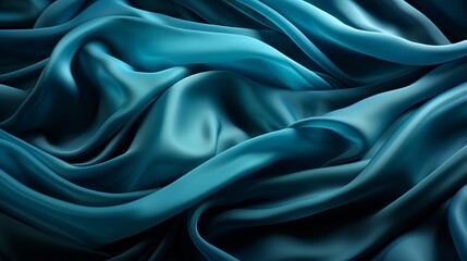 Obraz premium An intricate sea of swirling cerulean threads, beckoning to be touched and admired for its mesmerizing abstract beauty