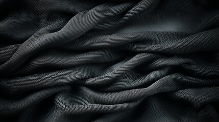 Fototapeta premium Capturing the intricate beauty of a monochrome fabric, this abstract image showcases a mesmerizing pattern that blends art and fashion effortlessly