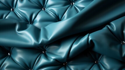 Obraz premium Vibrant blue leather fabric invites you to sink into luxurious comfort and adds a touch of sophistication to any space