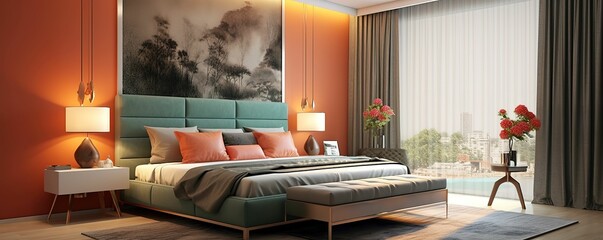 luxurious bed room decoration