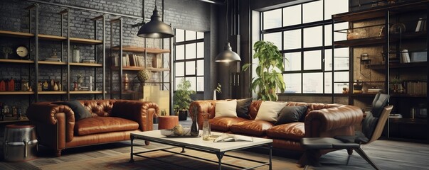 luxurious living room decoration - obrazy, fototapety, plakaty