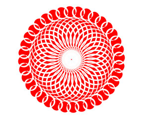 red mandala design transparent png