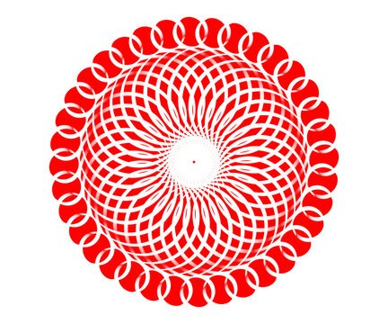 red mandala design transparent png