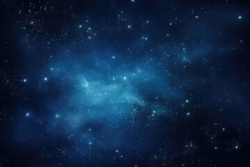Glittering star cluster in a deep blue cosmic ocean
