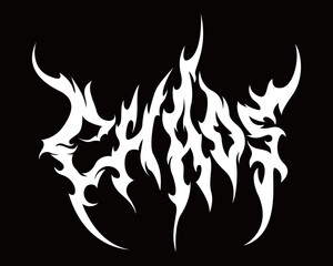chaos text with our hardcore metal typography. The chaotic text exudes raw energy, streetwear element seeking an intense and rebellious visual impact.