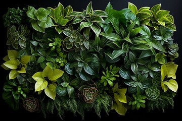 Explore vertical gardens - vibrant plant arrangements adorning walls, maximizing space, and infusing interiors with lush greenery for a refreshing ambiance