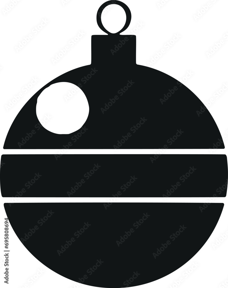 Poster stylish and simple vector christmas balls for a minimalistic touch