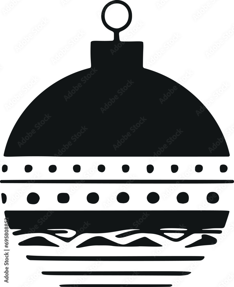 Poster simplistic christmas ornament vector collection for graphic design and print