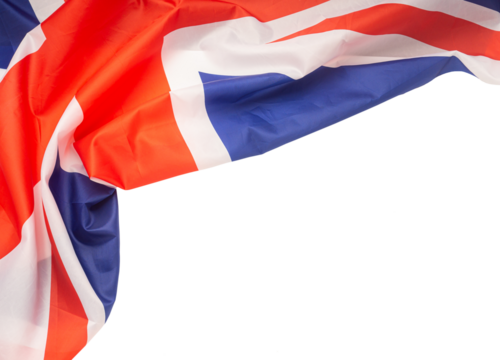 Part of the flag of England on a transparent background.