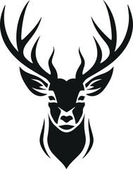 Minimalistic Deer: Elegant Vector Glyph for Flat Designs
