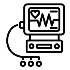 Fototapeta premium Ecg Monitor Icon