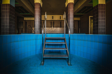 The abandoned oriental swim bath with sauna and spa.