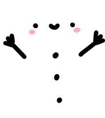 christmas snowman hand drawn