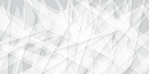 Abstract geometric white and gray color triangle background. abstract seamless white background with stripes, stylist geometric line background. Design use for poster, banner,  template background.