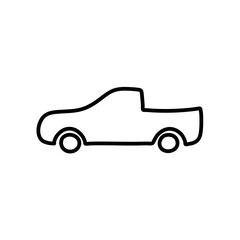 Hand drawn car line icon