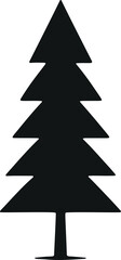 Obraz premium Simplistic Festive Trees: Vector Glyphs Perfect for Minimalistic Christmas Designs