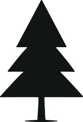 Fototapeta premium Minimalist Christmas Trees: Vector Glyph Flat Design ideal for Holiday Graphics