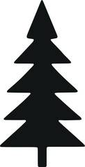Obraz premium Stylish and Simple Christmas Trees: Vector Glyph Flat Design