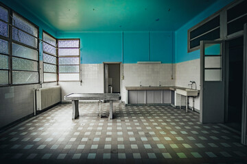 The abandoned blue morgue