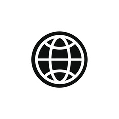 Internet icon isolated on transparent background. Globe icon
