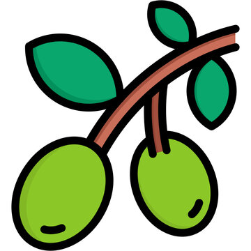 green olives on branch clip art preview