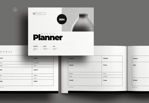 Weekly Planner Landscape Template