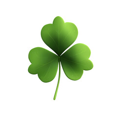 Fototapeta premium Green four leaf clover, clover isolated on transparent background