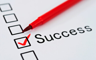 Success is choose by tick choice whiteboard
